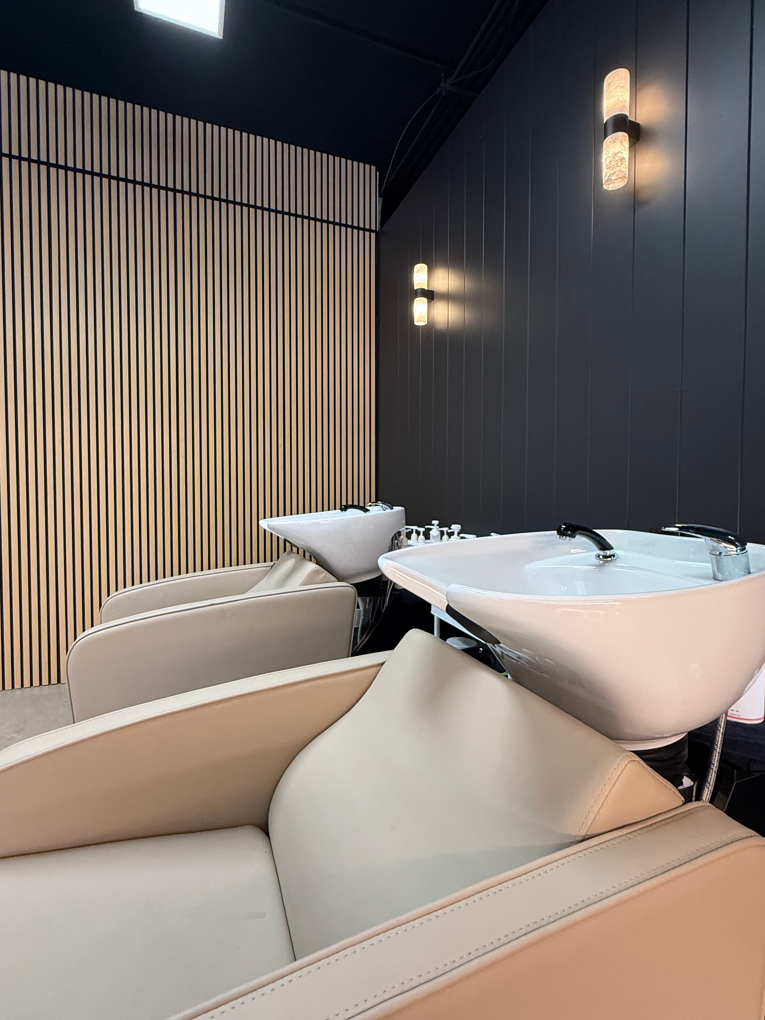 Elixir Aesthetic hair styling salon with arch mirrors and styling stations, East Perth