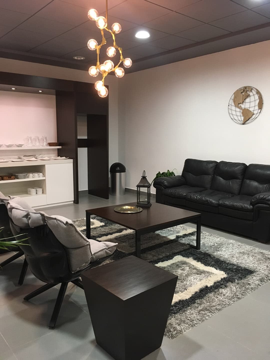 Airport VIP lounge entrance and reception, Lima, Peru