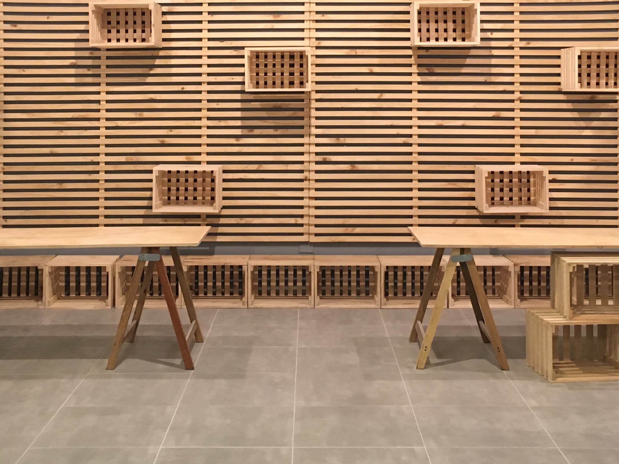 Airport retail store interior with product displays, Lima, Peru