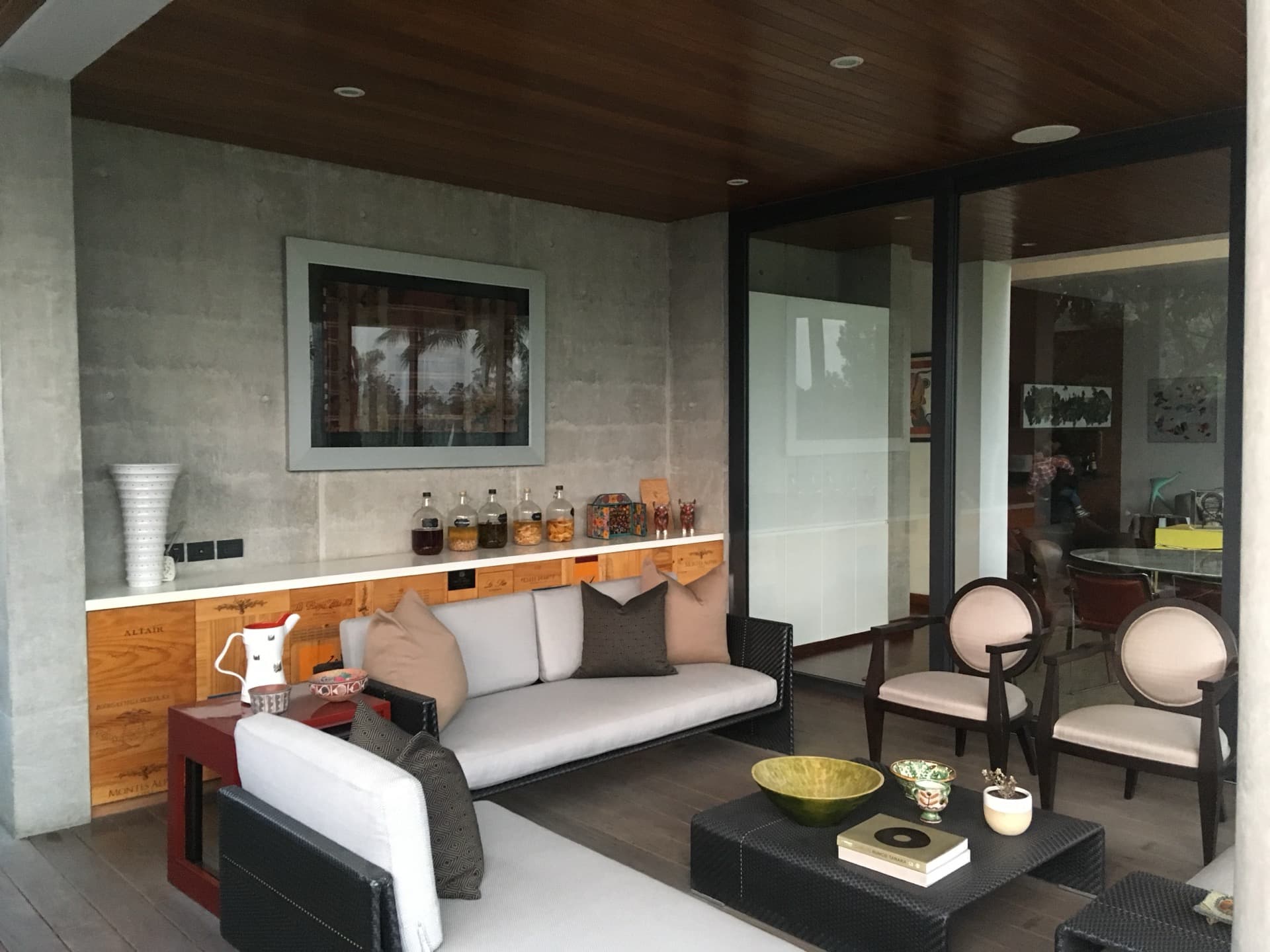 Residential bedroom interior with built-in storage, Lima, Peru